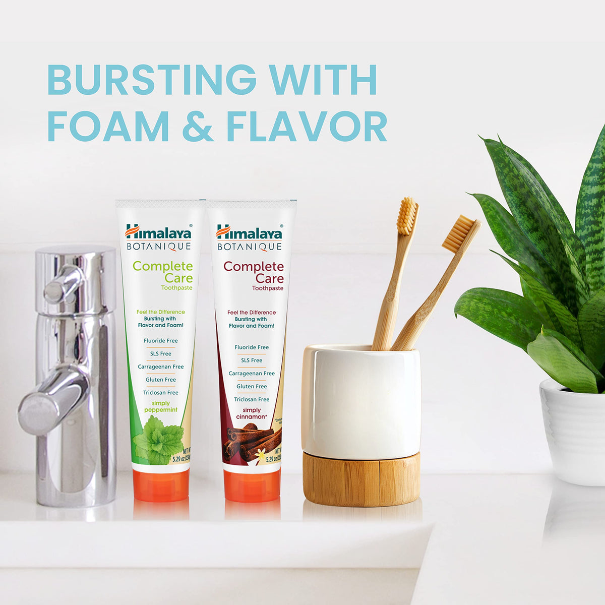 Himalaya Botanique Complete Care Toothpaste, Herbal Variety 4 Pack, 5.29 oz