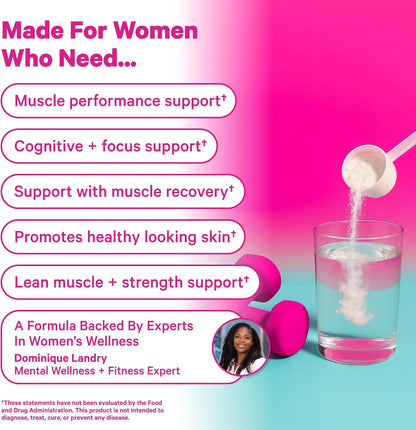 Pink Stork Creatine Monohydrate for Women, 5g, 30 Servings | Micronized Creatine Powder, Unflavored, Supports Muscle Health, Energy, Cognitive Function, Alternative to Pills or Gummies