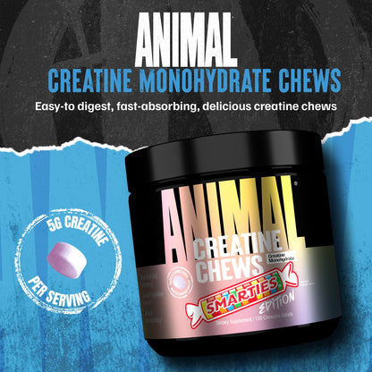 Animal Creatine Monohydrate Chews for Men & Women | Fruit Punch 120 Count
