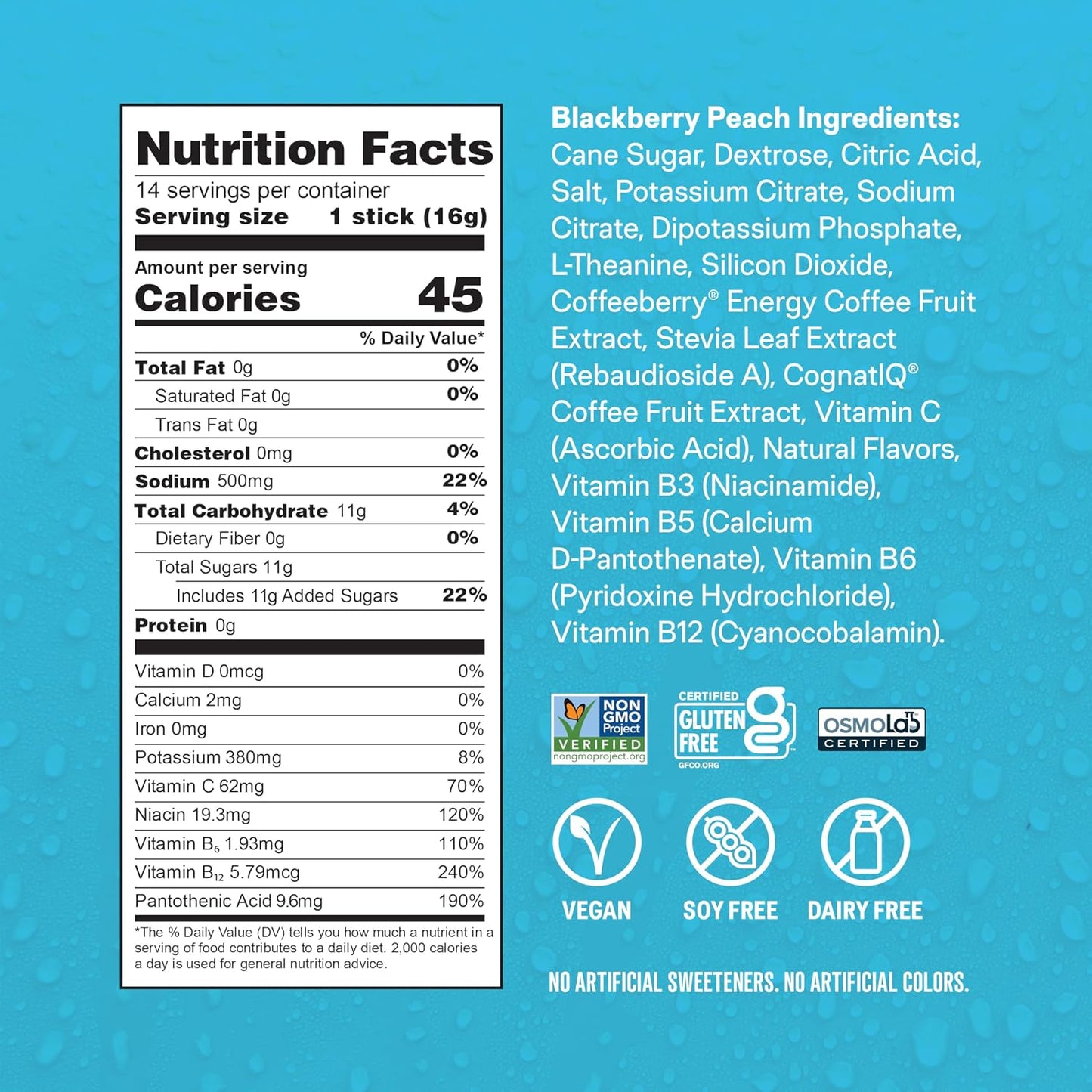 Liquid I.V.® Hydration Multiplier - Energy BlackBerry Peach + Immune Support Tangerine - 2 Pack (14 Servings)