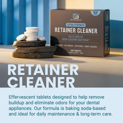 Retainer Cleaner Tablets, Denture Cleaner, Mint, 4 Month Supply by M3