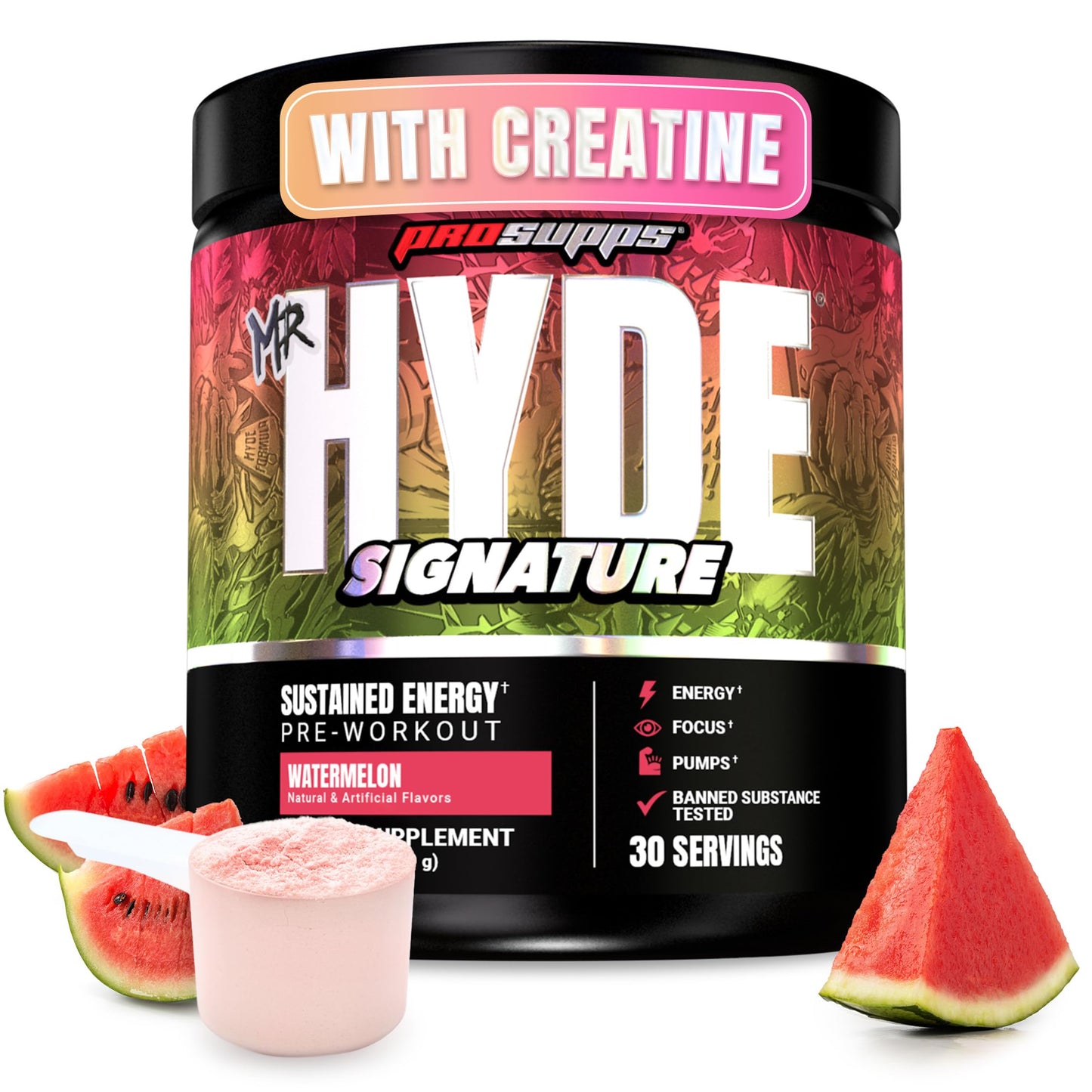ProSupps Mr. Hyde Signature Pre Workout Powder with Creatine, Beta Alanine & Caffeine - Performance, Energy & Endurance - Clean Fitness & Gym Supplements for Men & Women (Blue Razz, 30 Servings)