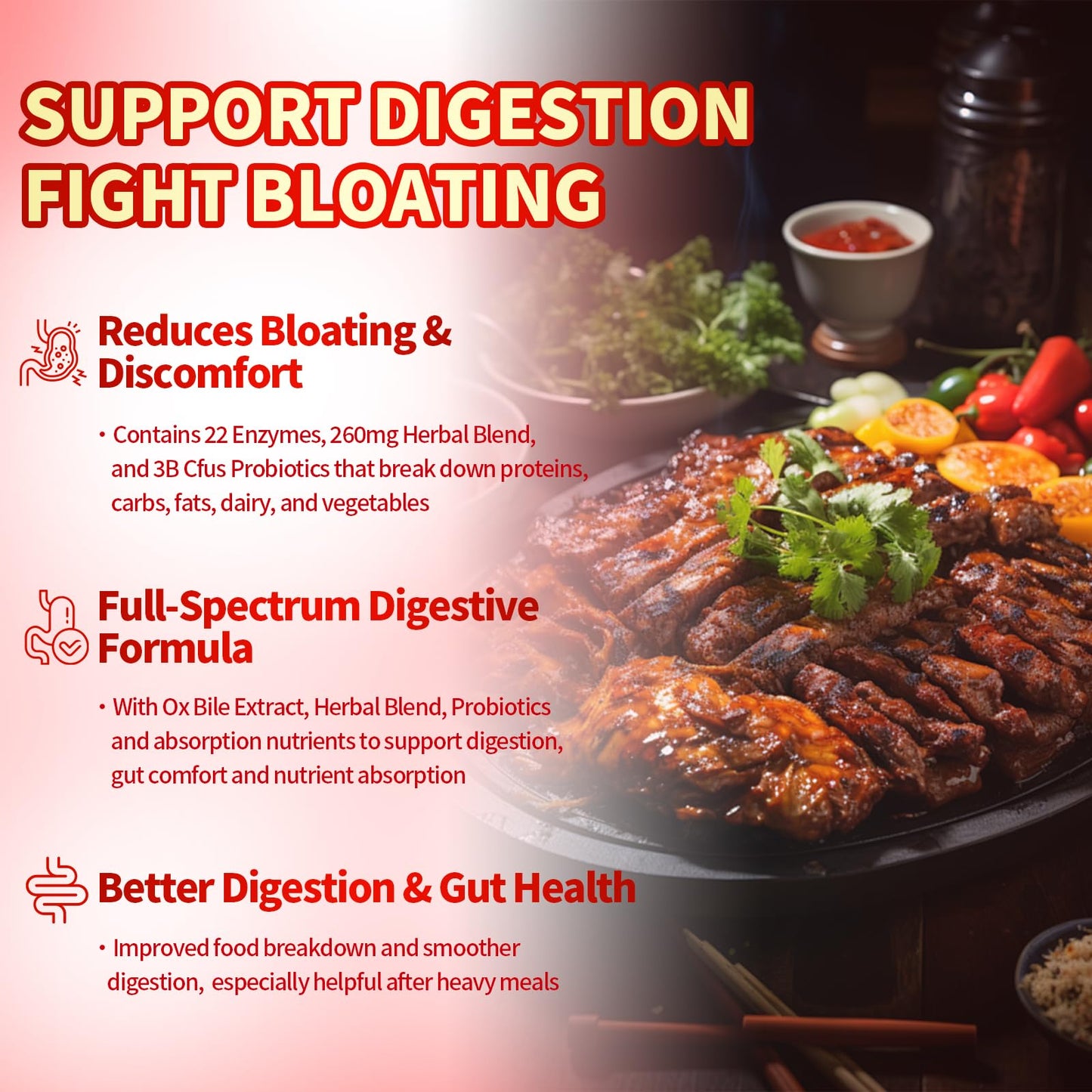 VivoNu Digestive Enzymes | 22 Enzymes with Organic Prebiotics & Probiotics | Supports Digestion* of Protein, Carbs, Fiber & Dairy | 180 Capsules