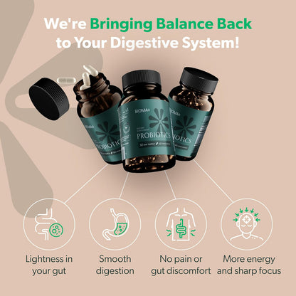 BIOMA Digestive Health & Night Metabolism Bundle – Probiotic Gut Support + Sleep & Metabolism Formula – Promotes Healthy Digestion, Energy Balance & Restful Sleep – 2-Pack (30-Day Supply Each)