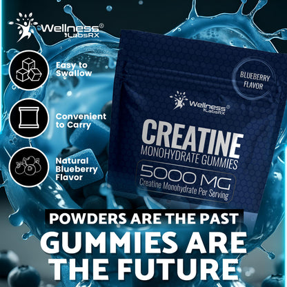 Creatine Gummies 5000mg, 30 Servings Creatine Monohydrate Gummies - Third-Party Tested Creatine for Women, Strawberry Flavor Creatine for Men, Muscle Growth, Strength, and Recovery - Pack of 1