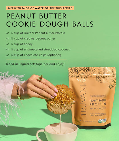 Truvani Organic Plant Based Protein Powder | Vanilla | 18 Servings | Vegan | 20g Pea Protein | Keto | Gluten & Dairy Free | Low Carb | No Added Sugar