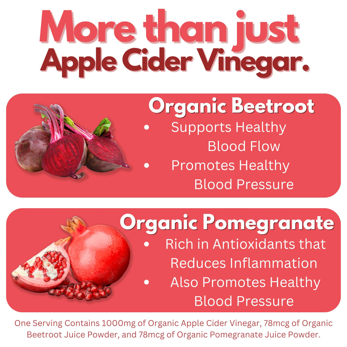 Droppels Apple Cider Vinegar Gummies 1000mg with Beet Root & Pomegranate - ACV Keto