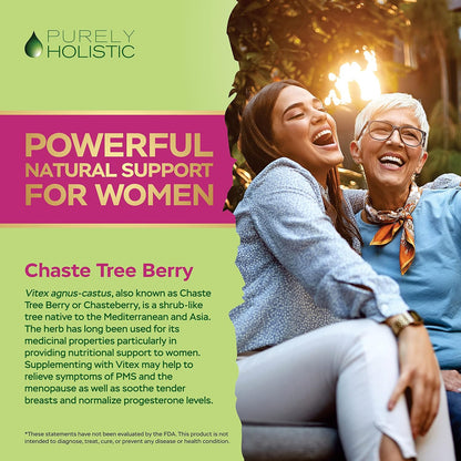Chasteberry Vitex Supplement 650mg, Hormone Balance for Women, 120 Capsules | Agnus-Castus Chaste Tree Berry Capsules, Supports Hormone Balance & Menstrual Cycle for Women, Once-Daily, 4 Month Supply