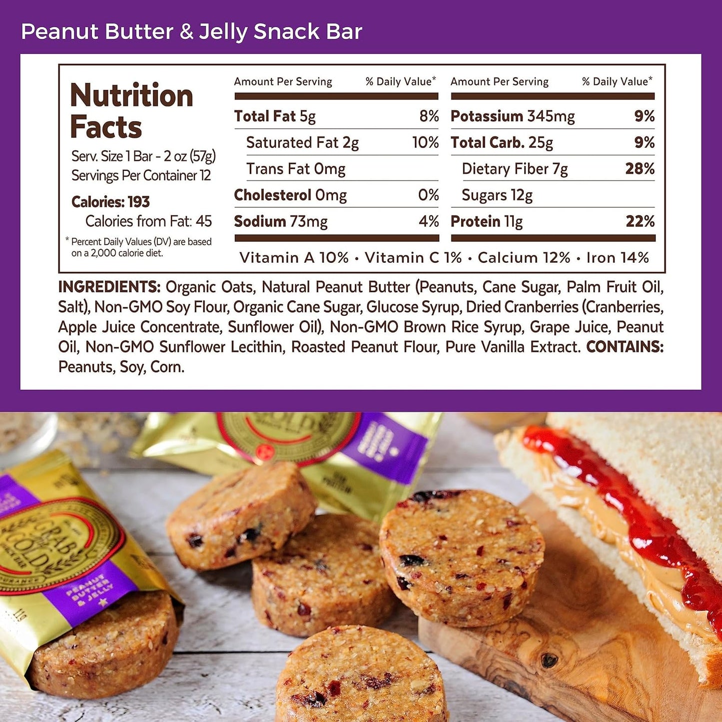 Grab The Gold PB&J Protein Bars & Immune Gummies Bundle