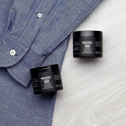 Brickell Men's Hair Styling Firm Hold Pomade for Men, Strong Hold & High Shine Finish Pomade With Hydrolyzed Quinoa, Vitamin E, and Aloe, 2 Ounces, Scented