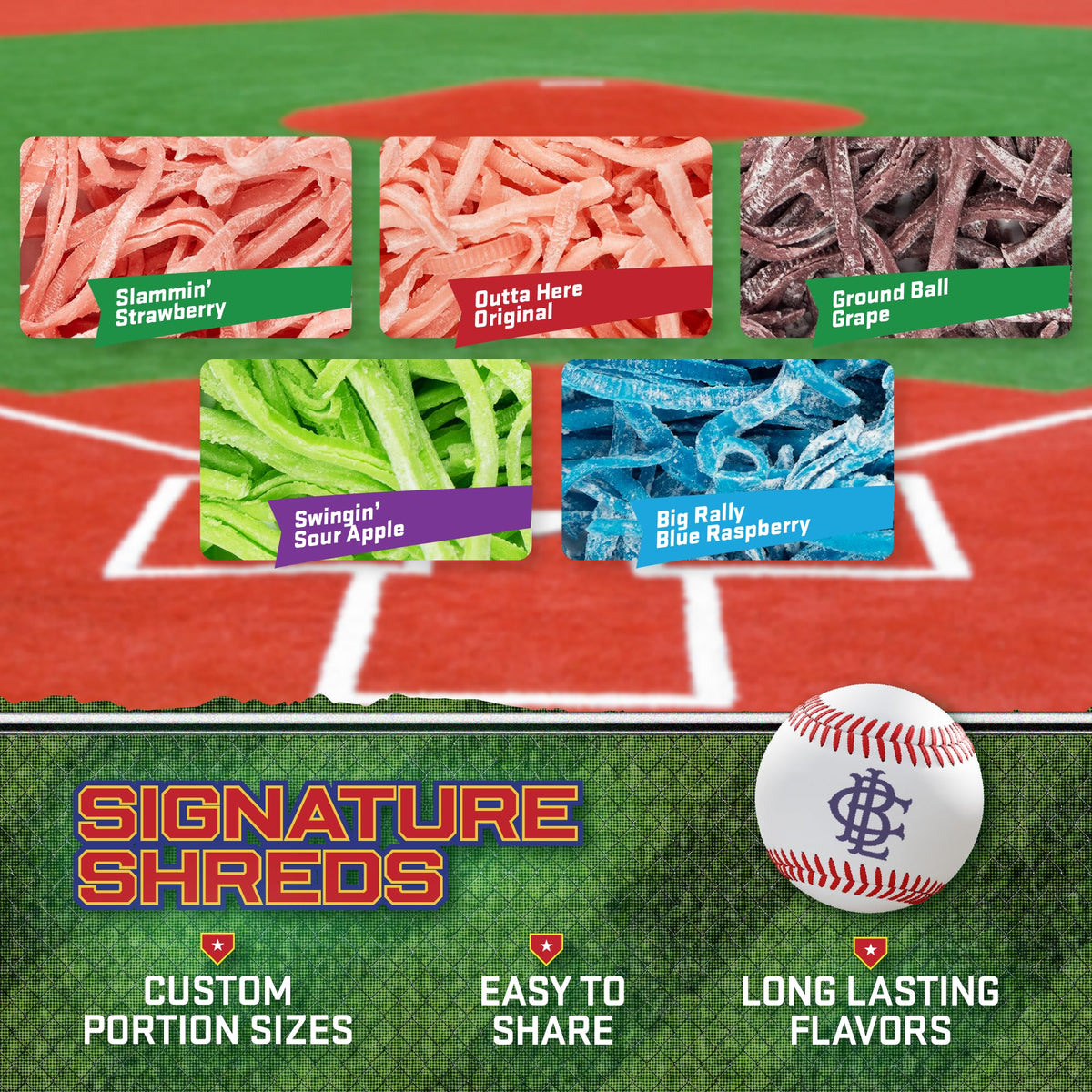 Big League Chew Variety Pack - Chewing Bubble Gum, Pack of 7 Flavors