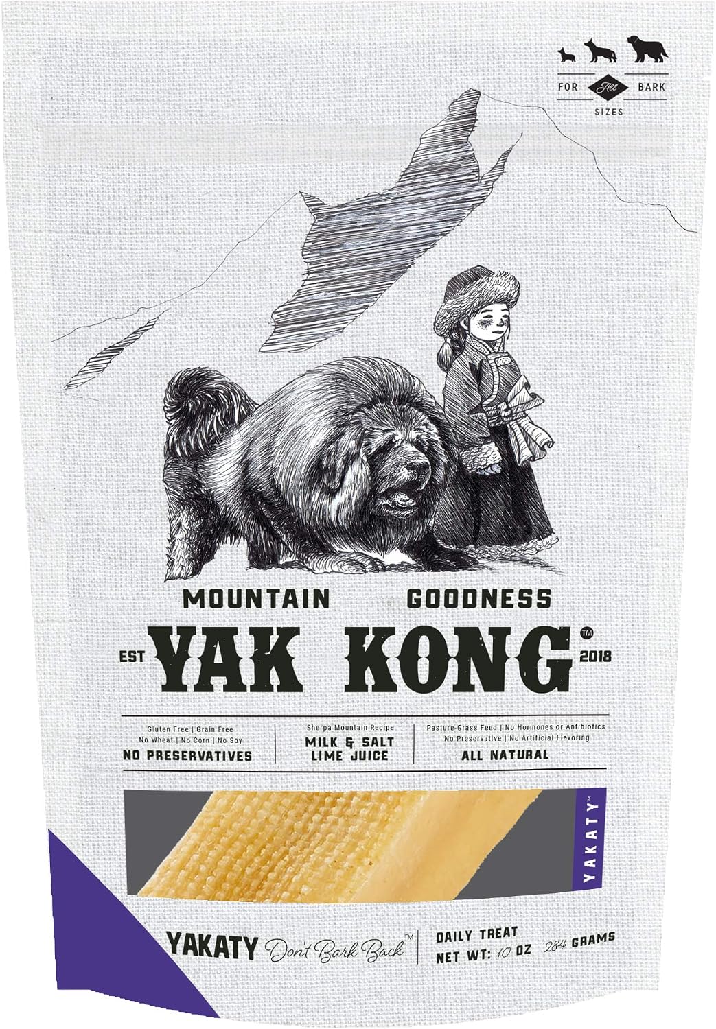 Yak Kong 10oz Natural Himalayan Goodness Dog Chew for Large Dog
