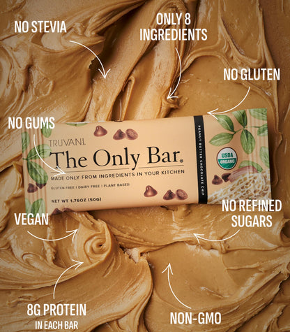 Truvani Plant Based Snack Bars | Variety | 12 Pack | Vegan | 5-8g Protein | USDA Organic and Vegan | Dairy, Soy, and Gluten Free | Individually Wrapped