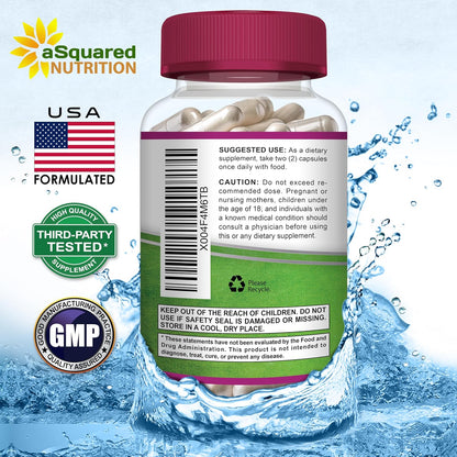 aSquared Nutrition Probiotics for Women - 50 Billion CFU Women's Probiotic Supports Digestive, Gut, Vaginal & Urinary Tract Health - Prebiotics for Females - 60 Capsules - Alt to Gummies