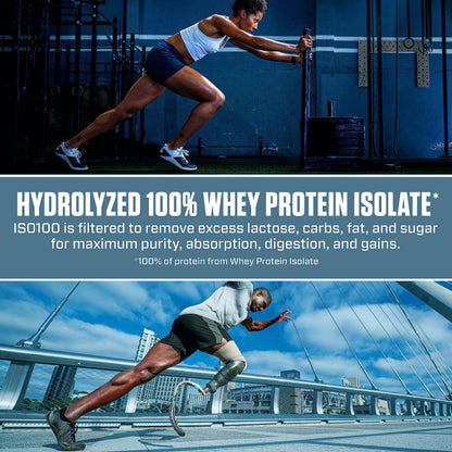 Dymatize ISO100 Hydrolyzed Protein Powder, 100% Whey Isolate, 25g of Protein, 5.5g