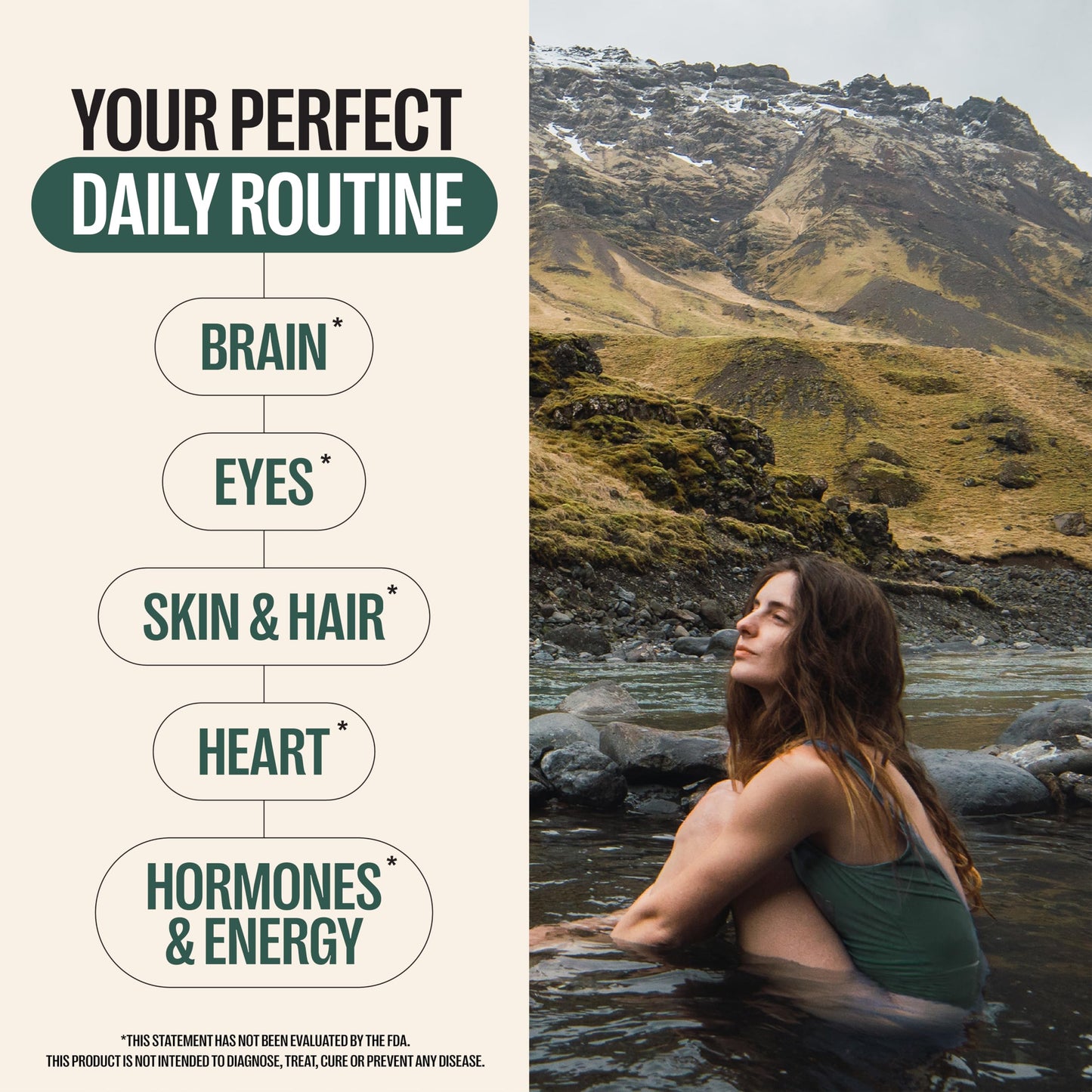 Orlo DHA Supplement 1000mg - 3X Absorption Natural Icelandic Nordic Omega 3 DHA & EPA for Brain & Eye Support – Vegan Fish Oil Alternative, No Fishy Aftertaste, 60 Easy-to-Swallow Mini Softgels