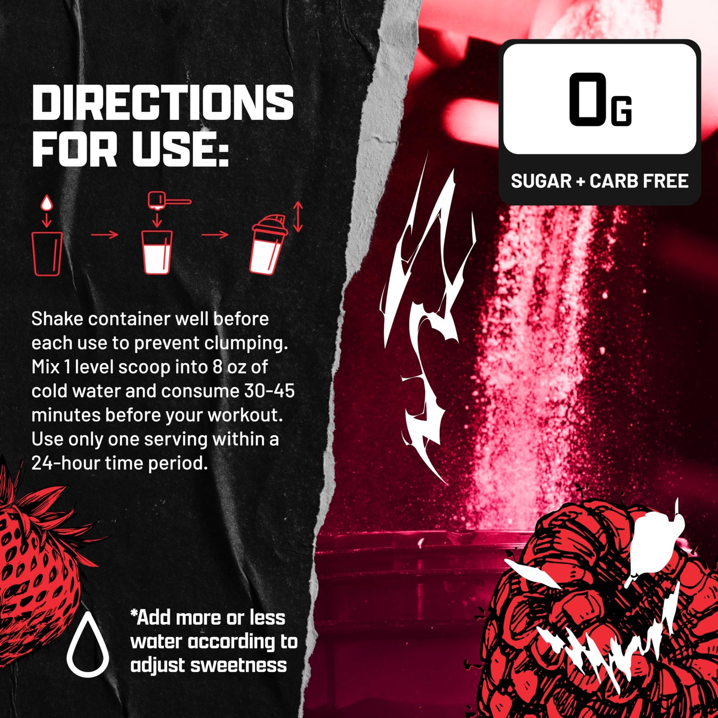 Outrage Ultra HIGH STIM Pre-Workout Powder for Men | 400mg Caffeine, L-Citrulline, Beta-Alanine, Creatine | Extreme Energy, Focus, Strength & Endurance (30 Servings, Strawberry Watermelon)