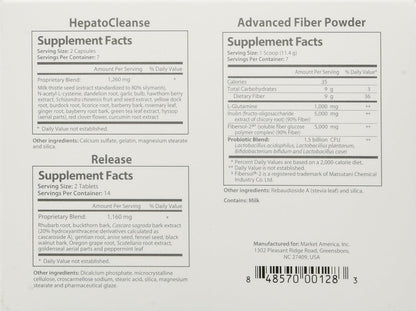 NutriClean 7-Day Cleansing System with Stevia – Advanced Fiber, Liver & Colon Support Cleanse, Herbal Detox Program, Gluten-Free, 7 Day Supply