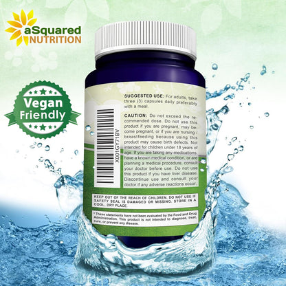 aSquared Nutrition Red Yeast Rice 1800mg - Dietary Supplement Vegan Powder Pills to Support Cardiovascular Health - 180 Veggie Capsules