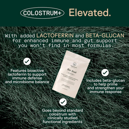 Adapt Naturals Gut & Immune Defense Bundle – Bio-Avail Colostrum+ Powder with Lactoferrin & Biome Protect 4-in-1 Gut Supplement – 30-Day Supply