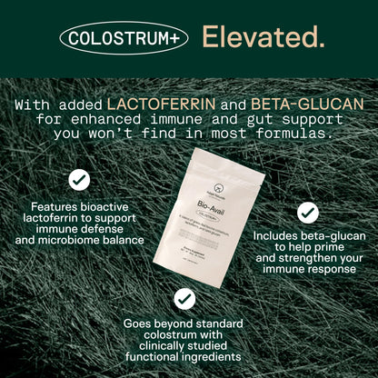 Adapt Naturals Colostrum Supplement (2500mg) with Lactoferrin & Beta-Glucan | Bio-Avail Grass Fed Bovine Colostrum Powder for Gut Health, Immune Support & Vitality, Non-GMO, Unflavored - 30 Day Supply