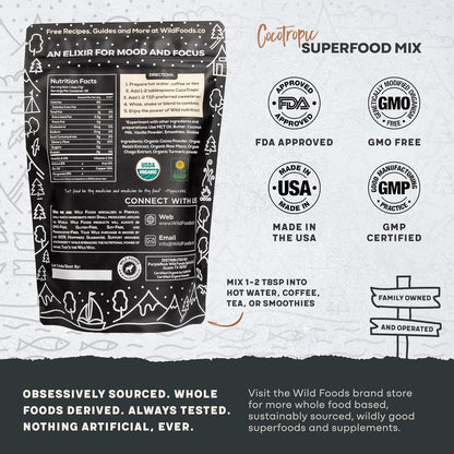 Cocotropic Organic Mushroom Cacao Mix (8oz) & Collagen Peptides (16oz) Bundle for Skin, Hair, and Joint Support