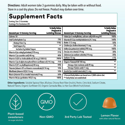 SmartyPants Prenatal Vitamins for Women, Sugar Free Multivitamin Gummies