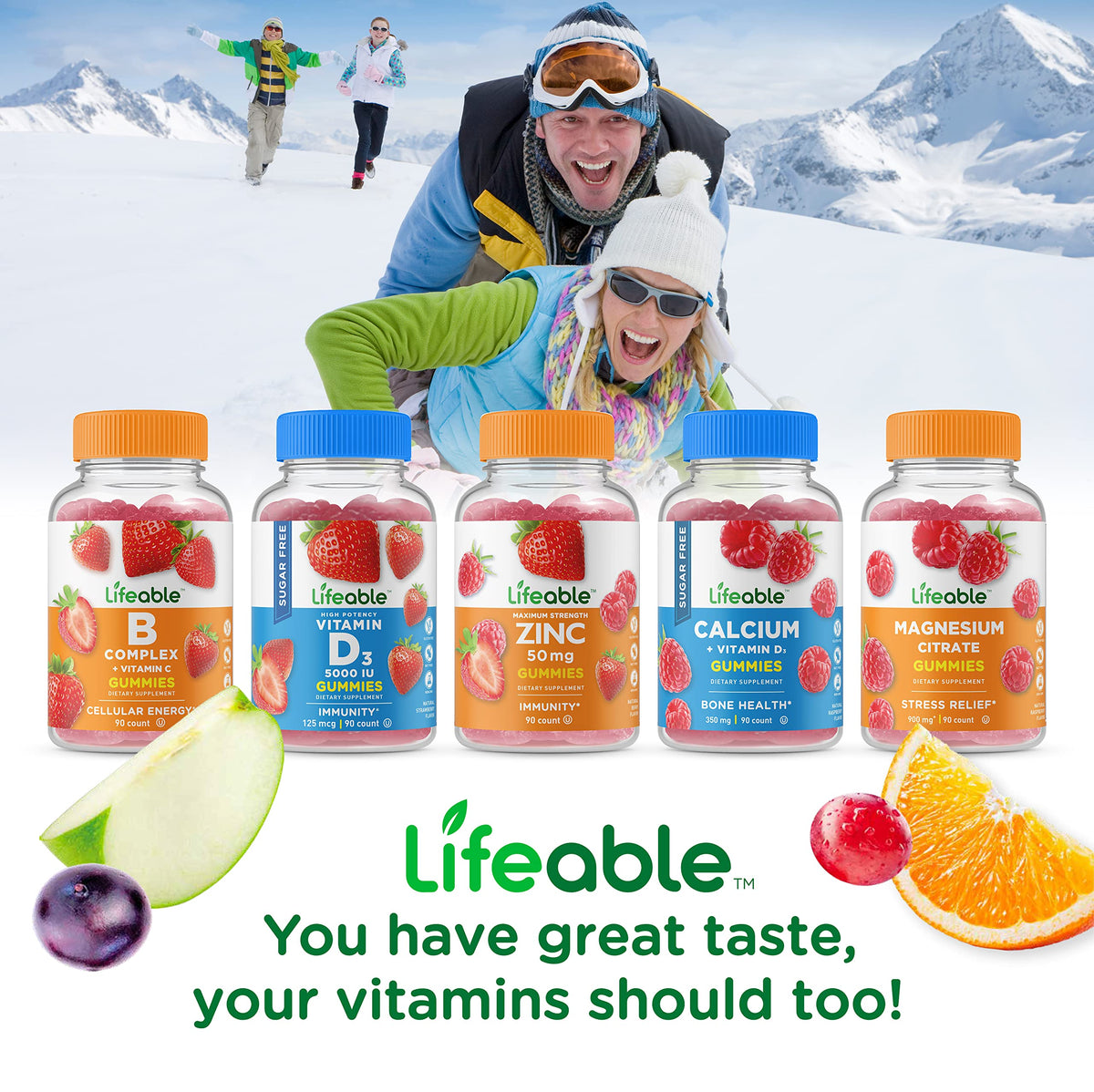 Lifeable Vitamin C 1050mg + Women's Prenatal Multivitamin, Gummies Bundle - Great Tasting, Vitamin