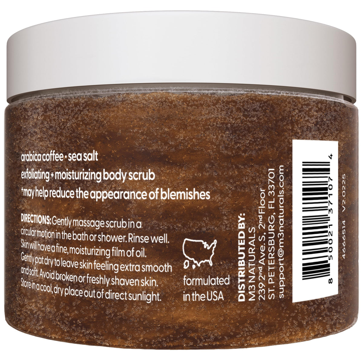 Himalayan Salt Scrub Face Foot & Body Exfoliator Infused with Collagen and Stem Cell Natural Exfoliating Salt Body Scrub for Toning Cellulite Skin Care by M3 Naturals