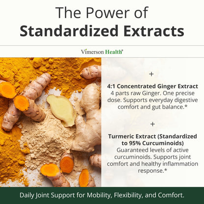 Turmeric and Ginger Supplement – Inflammation & Joint Support. 60 Capsules
