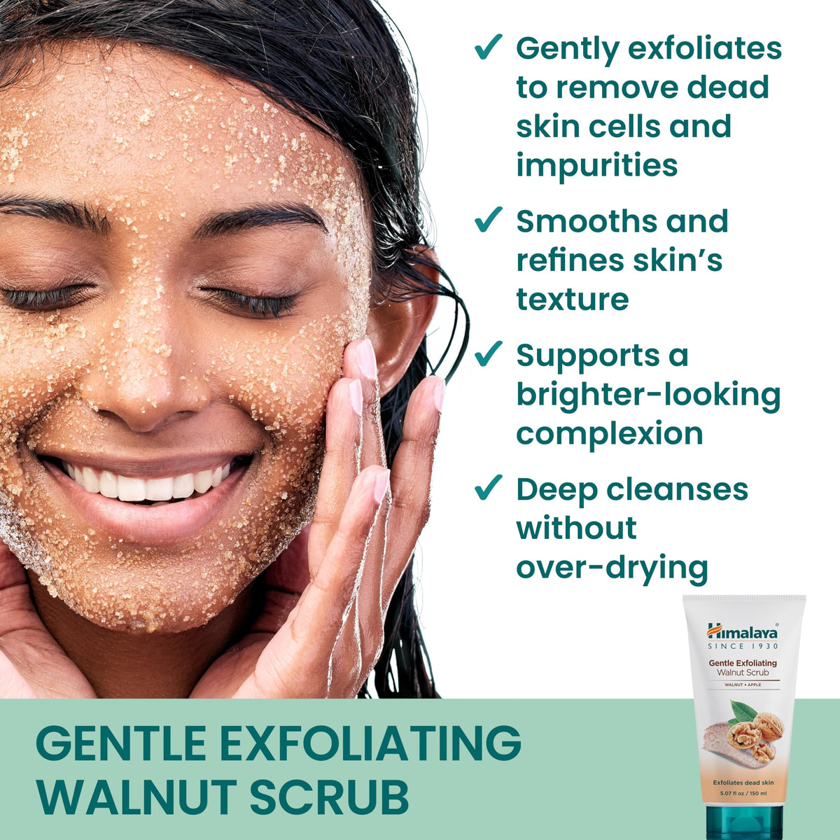 Himalaya Gentle Exfoliating Apricot Face Scrub for Deep Cleansing, 150 ml