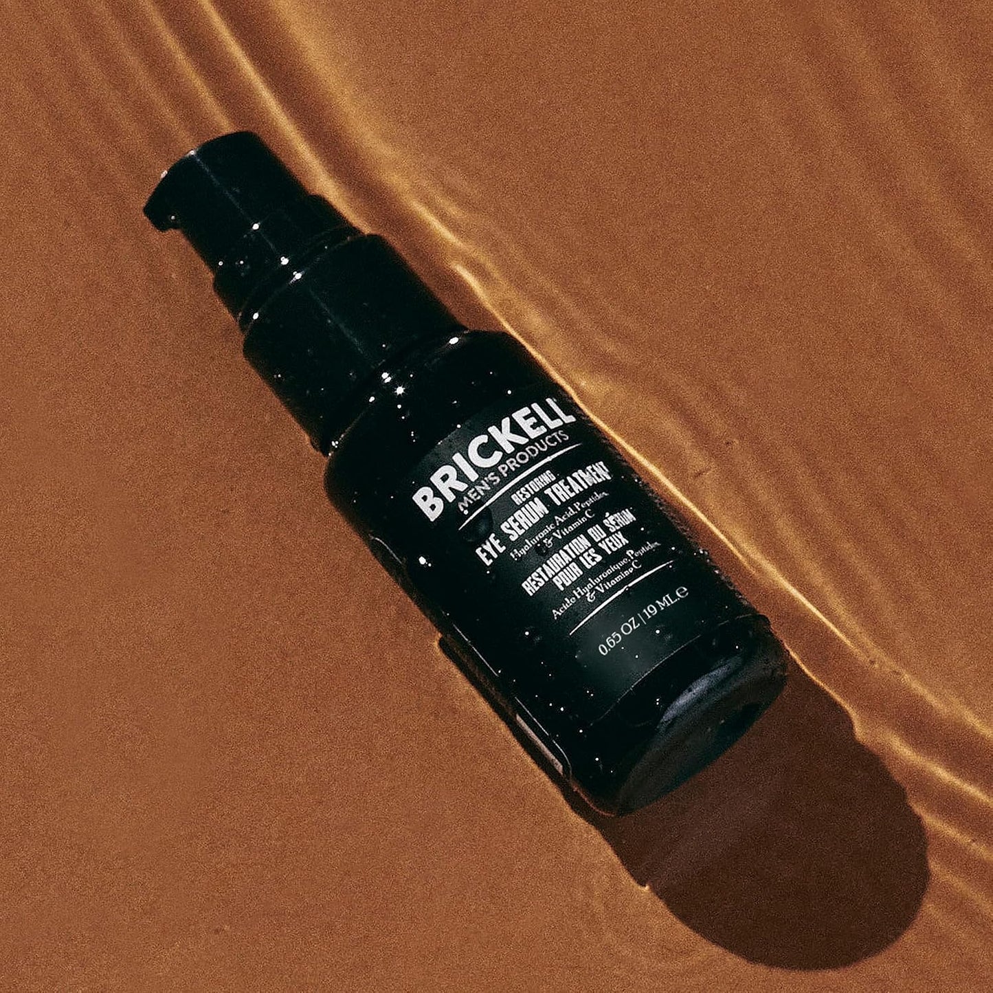 Brickell Men's Dark Circle Under Eye Treatment Serum For Men, Eye Gel to Firm Wrinkles, Reduce Dark Bags, and Promote Youthful Skin, With Hyaluonic Acid, Peptides, and Vitamin C, 0.65oz, Unscented