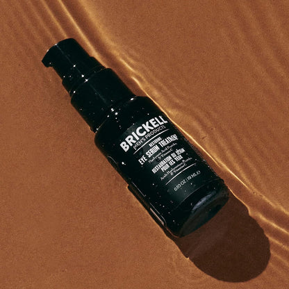 Brickell Men's Dark Circle Under Eye Treatment Serum For Men, Eye Gel to Firm Wrinkles, Reduce Dark Bags, and Promote Youthful Skin, With Hyaluonic Acid, Peptides, and Vitamin C, 0.65oz, Unscented