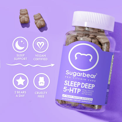 Sugarbear Sleep Aid Gummies for Adults with Melatonin 6mg, Magnesium