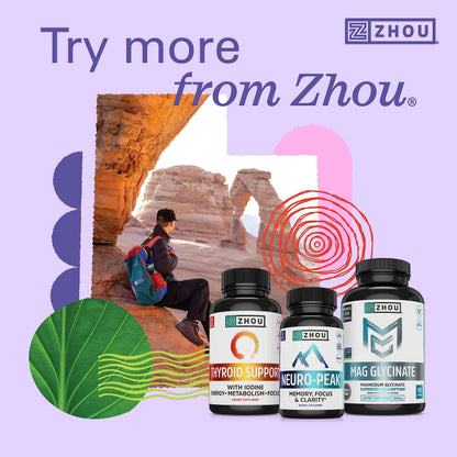 Zhou Nutrition Bloat Blast+ Digestive Enzymes with Probiotics, Bloating Relief for Women