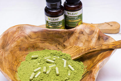 B’Leaf Nature Pure Organic Moringa Oleifera Leaf Powder Capsules 1000mg - Immune