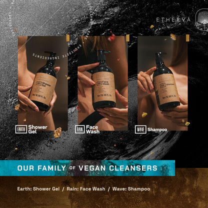 ETHERVA EARTH Body Wash for Men & Women | Patchouli, Vetiver, Incense, Virgin Coconut Oil