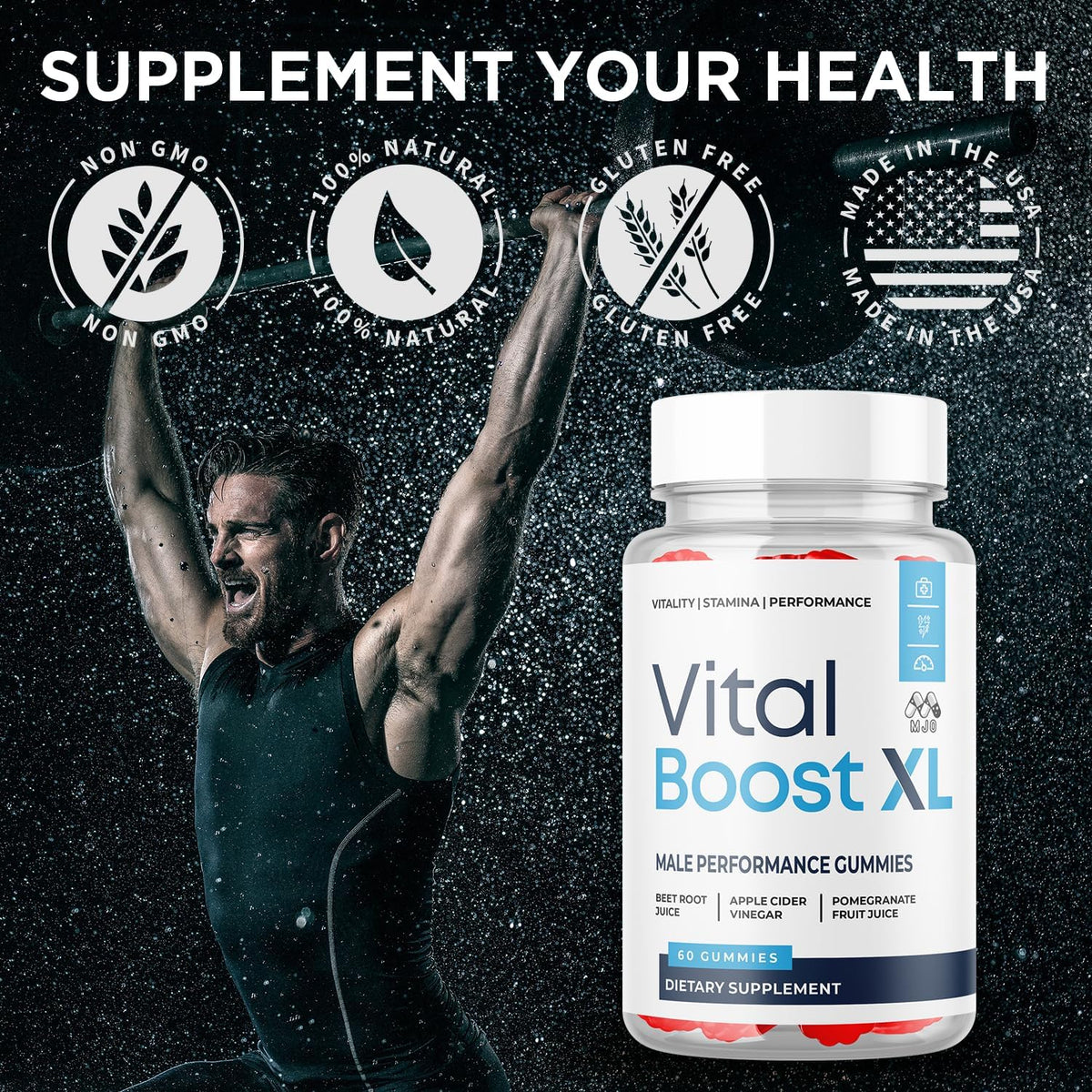 Vital Boost XL Gummies, Official Vital Boost XL Supplement (60 Gummies)