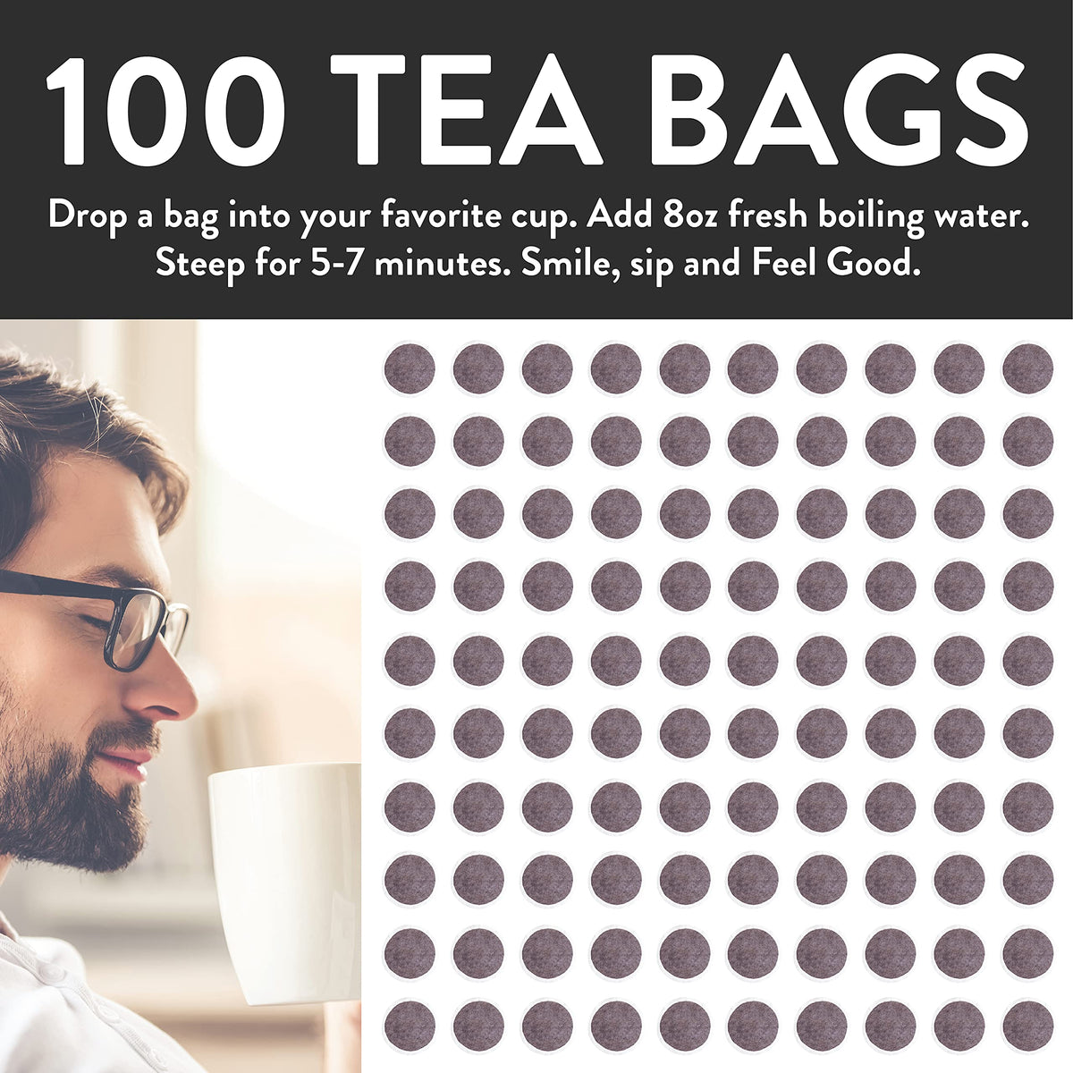 FGO Organic Hibiscus Tea, Eco-Conscious Tea Bags, 100 Count, Packaging May Vary