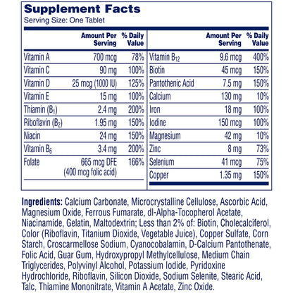 ONE A DAY Bundle Multivitamin for Women 200 Count Tablets Active Focus Supplement