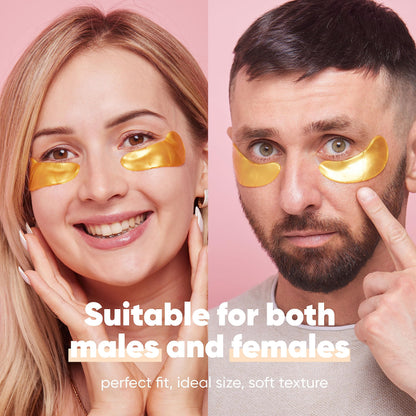 LE GUSHE Under Eye Mask & Under Eye Patches (20 Pairs) - Gold Eye Mask with Collagen