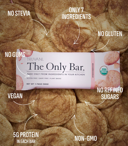Truvani Plant Based Snack Bars | Variety | 12 Pack | Vegan | 5-8g Protein | USDA Organic and Vegan | Dairy, Soy, and Gluten Free | Individually Wrapped