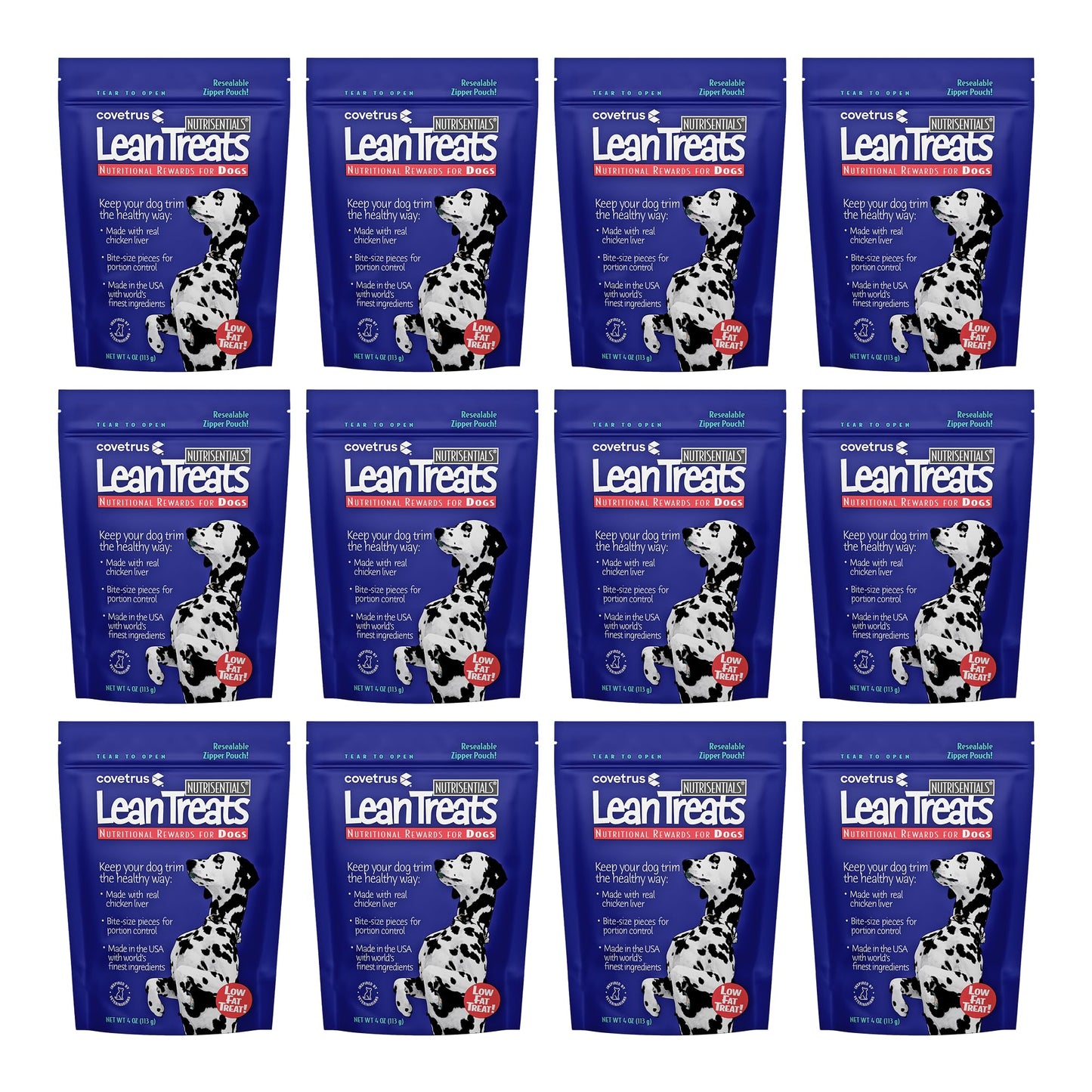 Covetrus Nutrisential Lean Treats for Dogs - Small, Medium & Large Dogs (K9) - Nutritional Low Fat, Bite-Size - Soft Chicken Flavor - Chicken Flavor - 3 Pack - 4oz