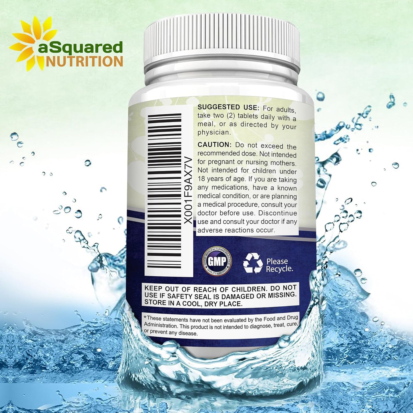 aSquared Nutrition Magnesium Glycinate 400mg - 180 Tablets - Max Strength Magnesium Bisglycinate Supplement -Maximum Bioavailability & Absorption-Non-GMO -Not Buffered-Supports Muscles, Bones & Heart