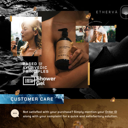 ETHERVA EARTH Body Wash for Men & Women | Patchouli, Vetiver, Incense, Virgin Coconut Oil