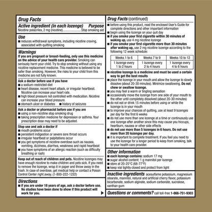 GoodSense Nicotine Polacrilex Lozenge, 2 mg (nicotine), Stop Smoking Aid