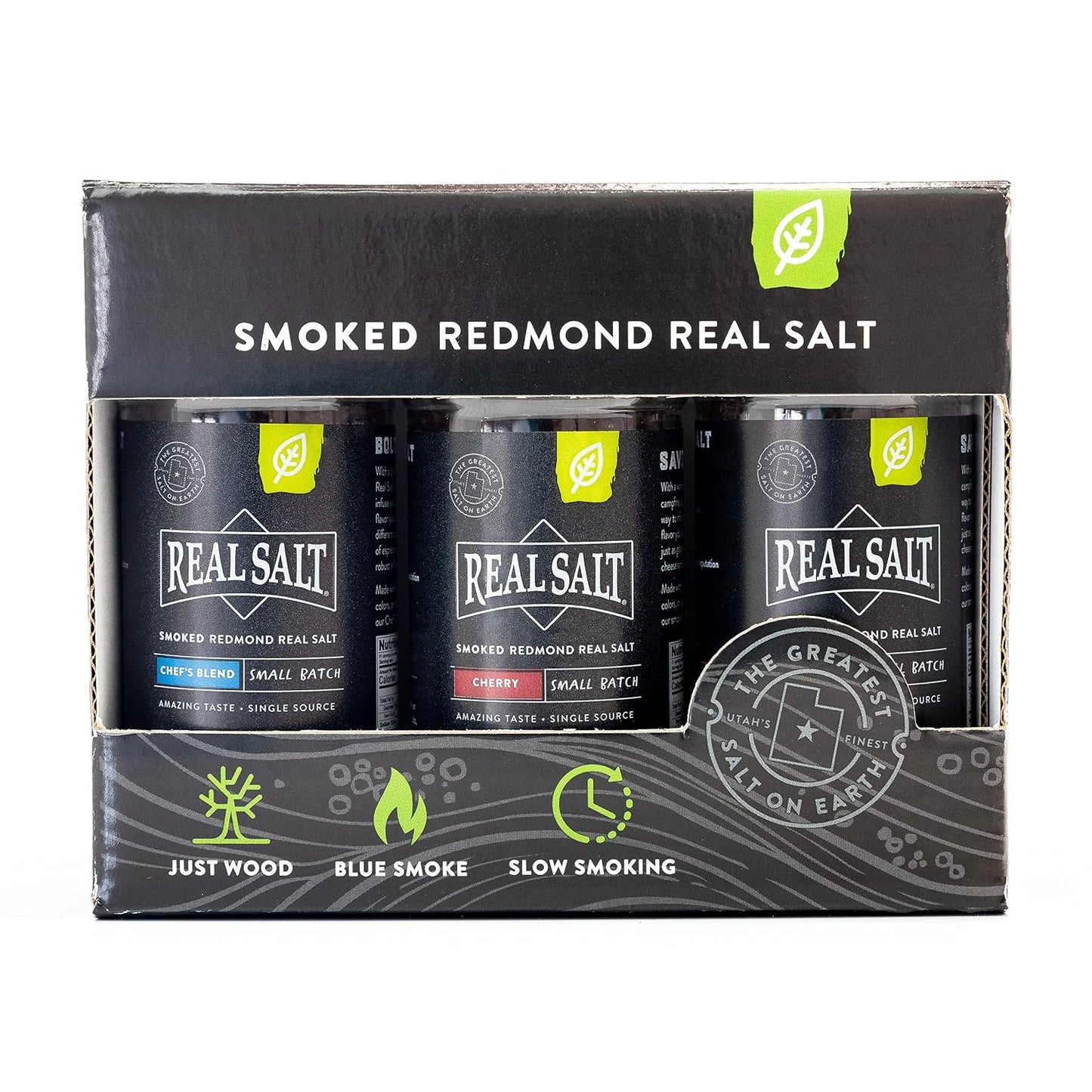 Smoked Redmond Real Salt – Natural Unrefined Gluten Free, Gift Set
