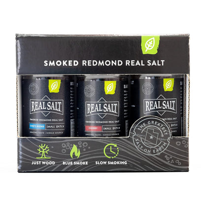 Smoked Redmond Real Salt – Natural Unrefined Gluten Free, Gift Set
