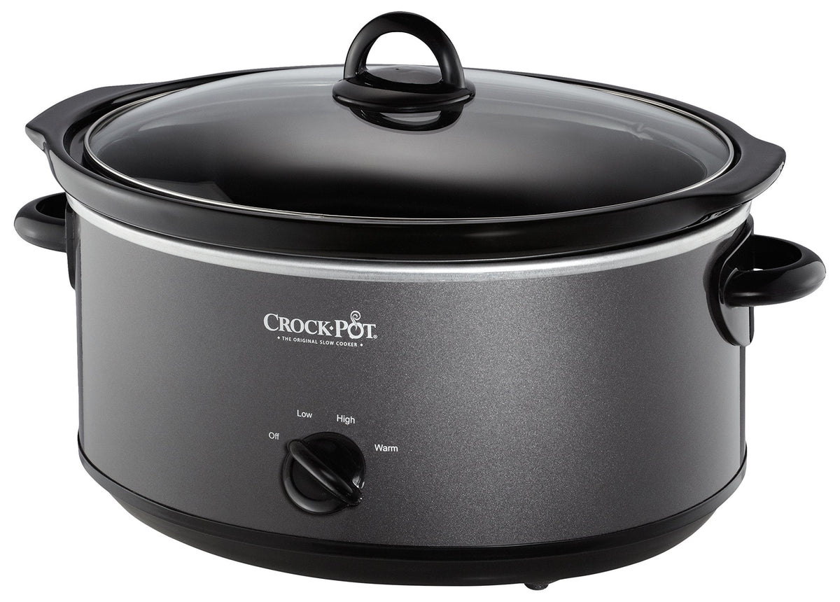 Crock-Pot 7 Quart Oval Manual Slow Cooker, Stainless Steel (SCV700-S-BR) & 7 Quart