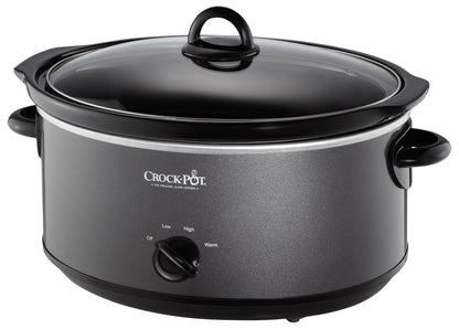 Crock-Pot 7 Quart Oval Manual Slow Cooker, Stainless Steel (SCV700-S-BR) & 7 Quart